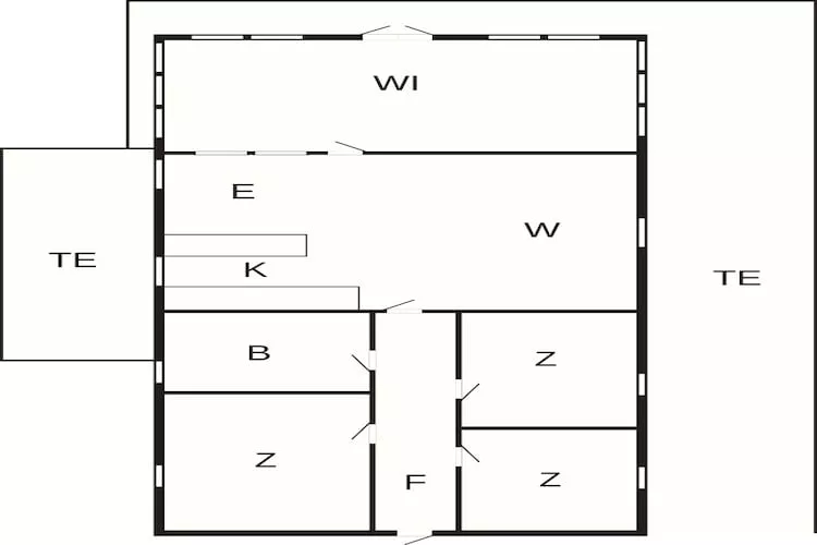 5 Personen vakantie huis in Roslev - Plattegrond