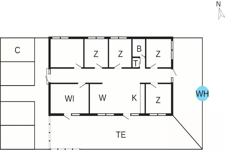 Vakantiehuis vlakbij Saltum Beach - Plattegrond