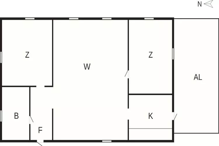 4 Personen vakantie huis in HÄLLEVADSHOLM - Plattegrond
