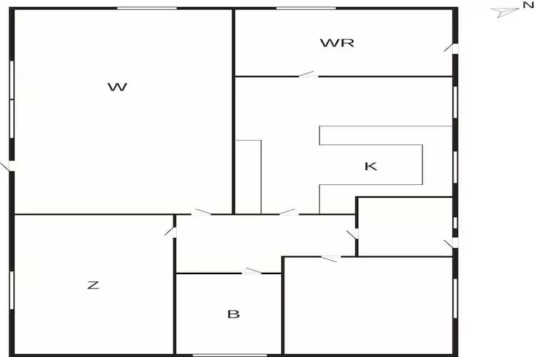 4 Personen vakantie huis in Nørre Nebel - Plattegrond