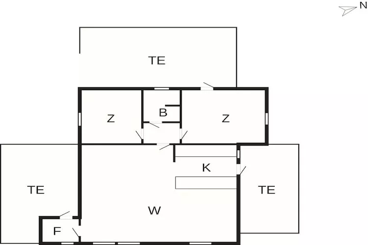 4 sterren vakantie huis in Blokhus - Plattegrond