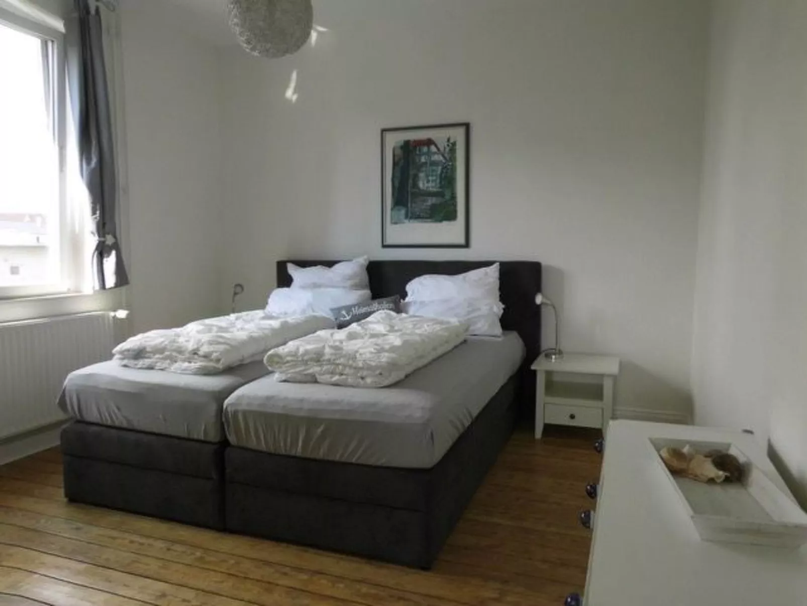 Freundlich eingerichtete Wohnung mit Meerblick