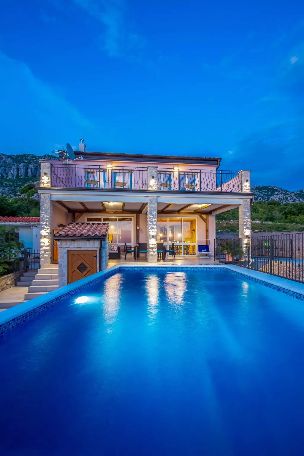 Meerblick Ferienvilla Haus Lucija mit Pool - Image-tags.info