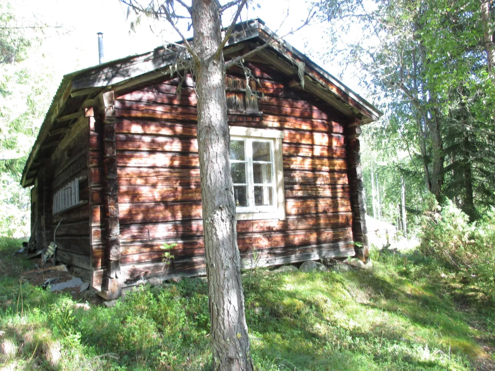 Einfache Holzhütte für das wahre Naturerlebnis am Stausee - Buiten