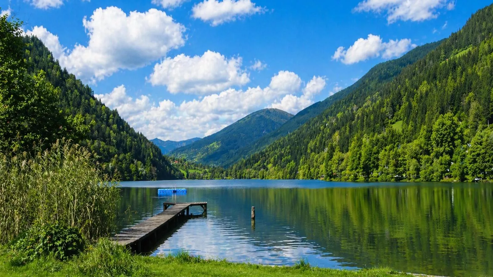 Bergsee Afritz am See - Gebieden zomer 1km