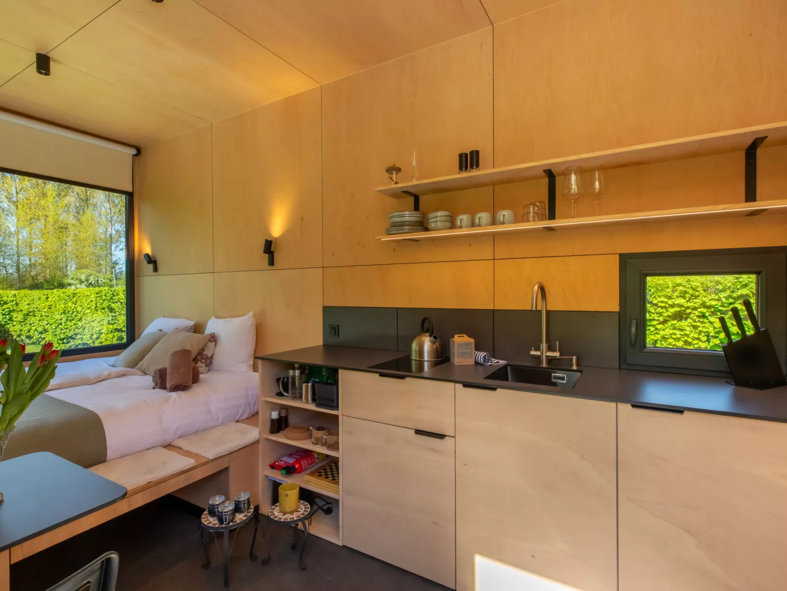 Tiny Cabin Sunshine no 21 - Binnen