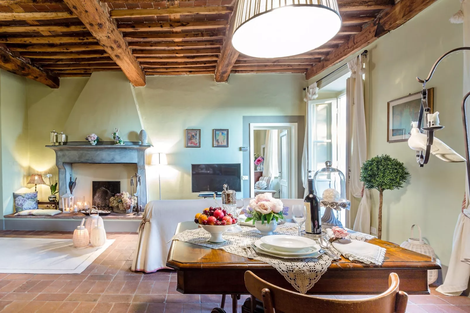 Il Frantoio Farmhouse Apartment - Eetkamer