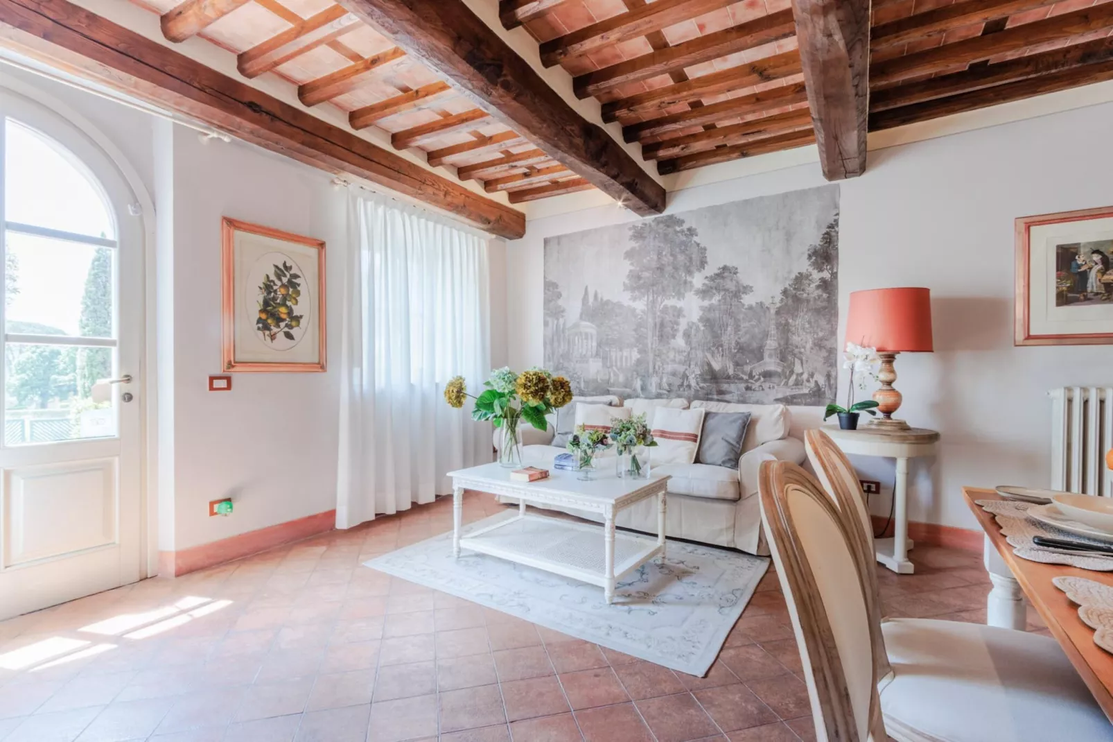 Elisa Farmhouse Apartment in Wine Resort - Woonkamer