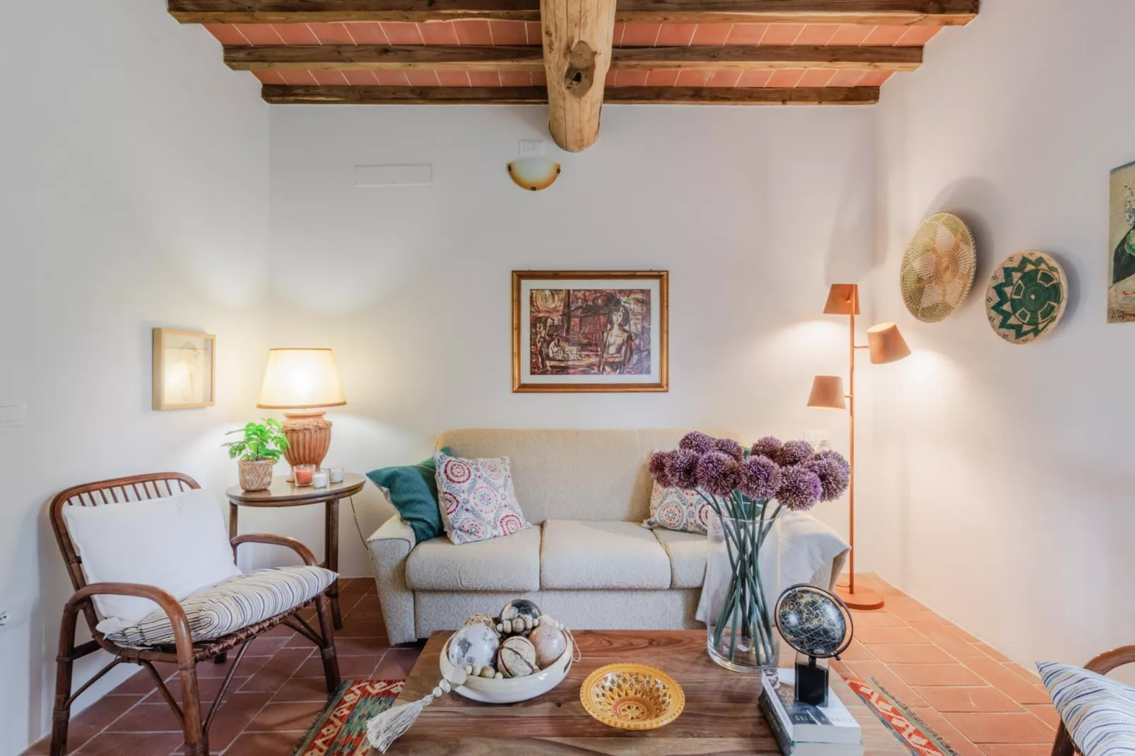 Casa Bellavista at Borghetto Farmhouse - Woonkamer