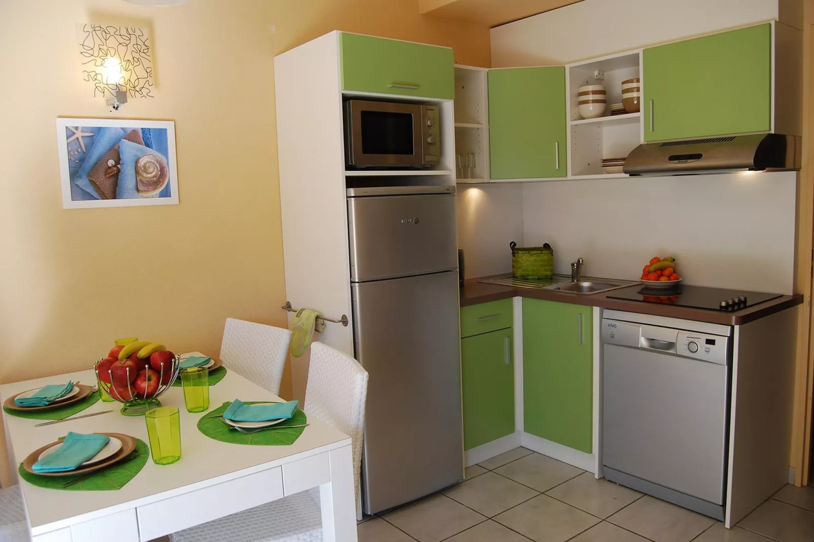 Les Jardins de Neptune MAISONNETTE DUPLEX 4/6 pers CLIMATISÉE OTA - Keuken