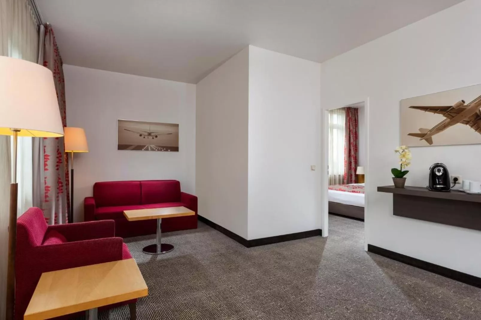 One-Bedroom Suite Twin beds - Woonkamer