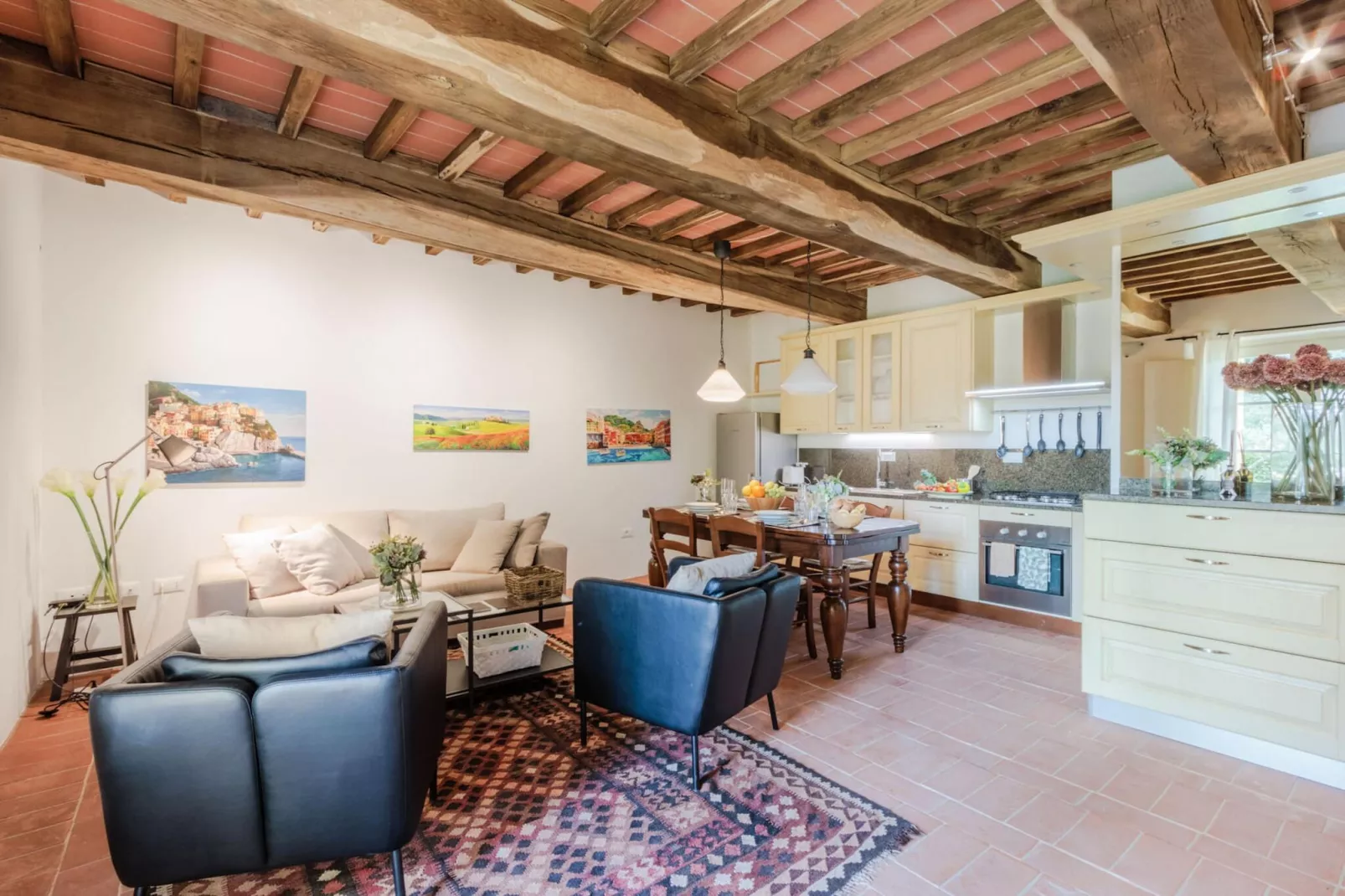 Casa Lucchese at Borghetto Farmhouse - Woonkamer
