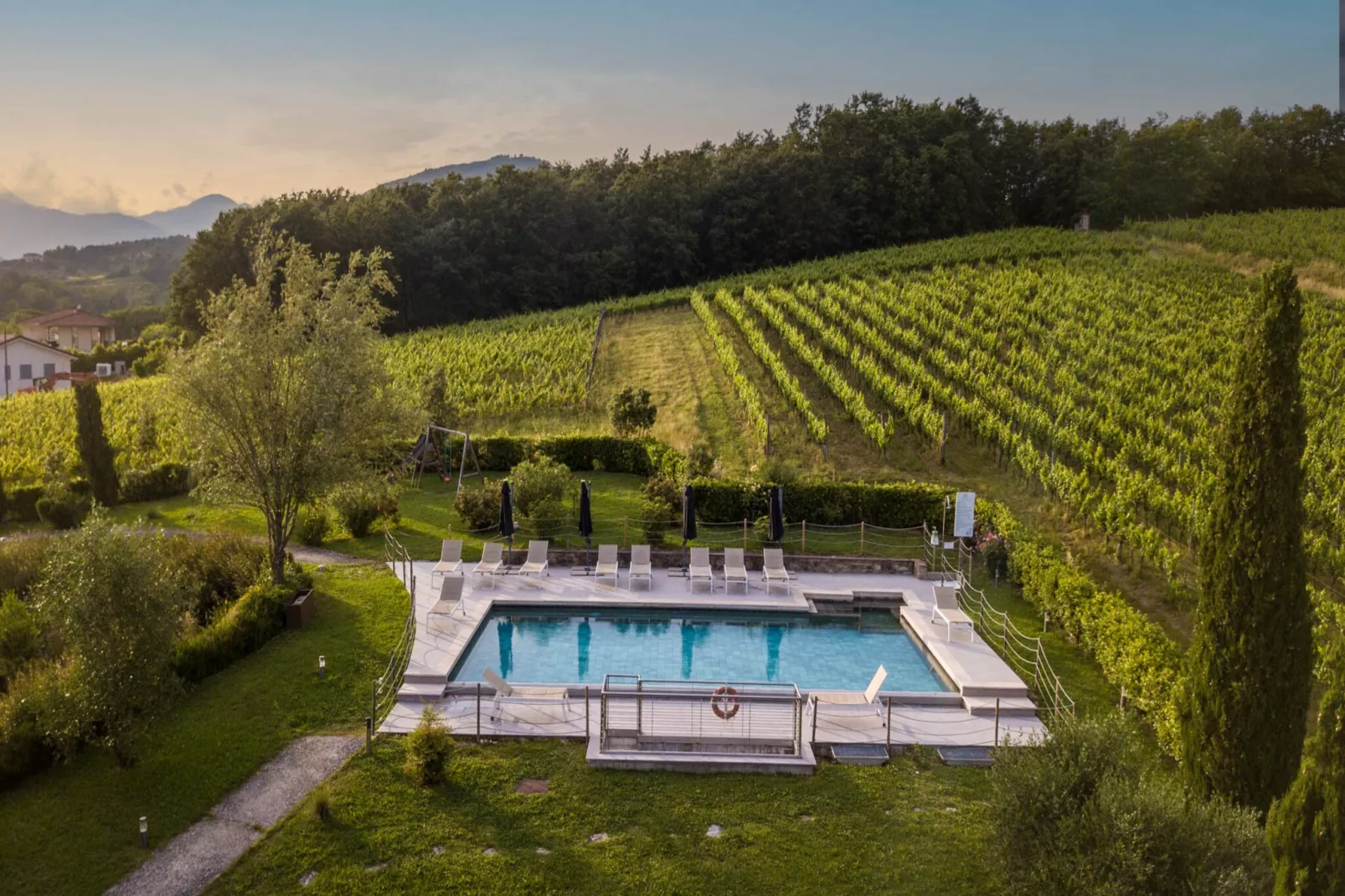 Maria Farmhouse Apartment in Wine Resort in Lucca - Zwembad