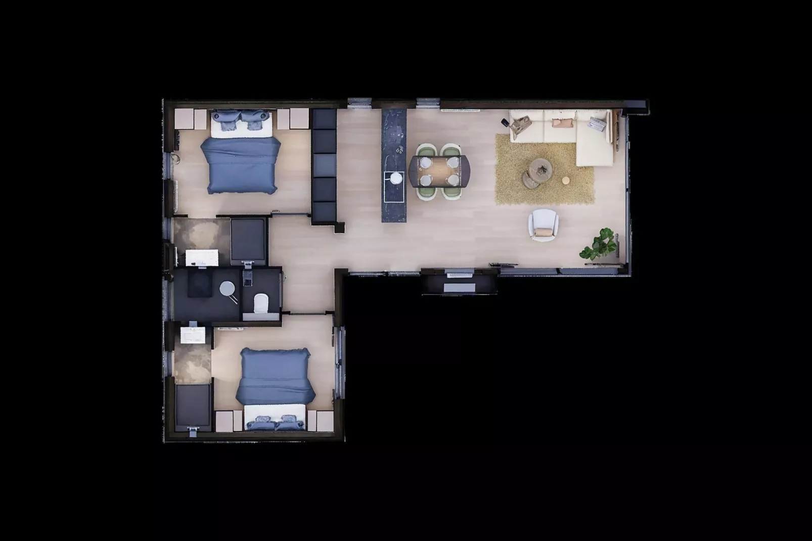 Villa L-Meerzicht | 4 pers. - Plattegrond
