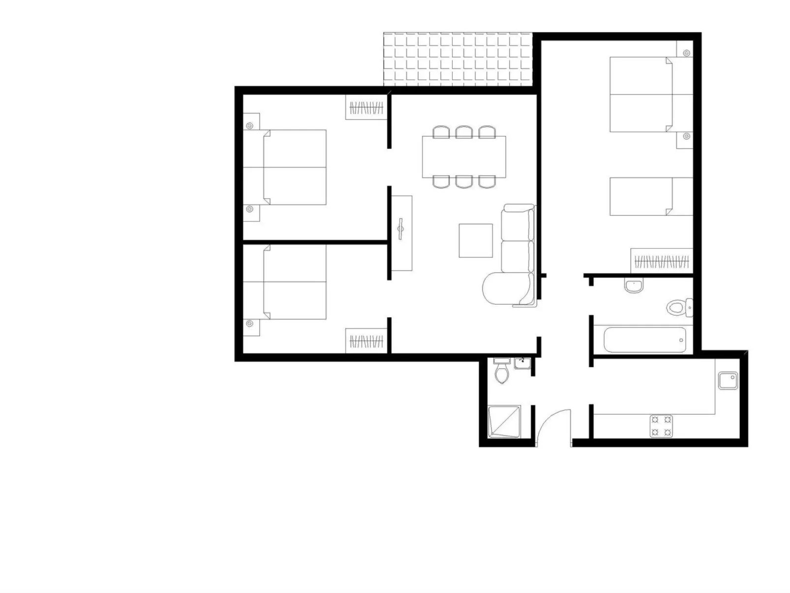 4-Zimmerwohnung - Binnen