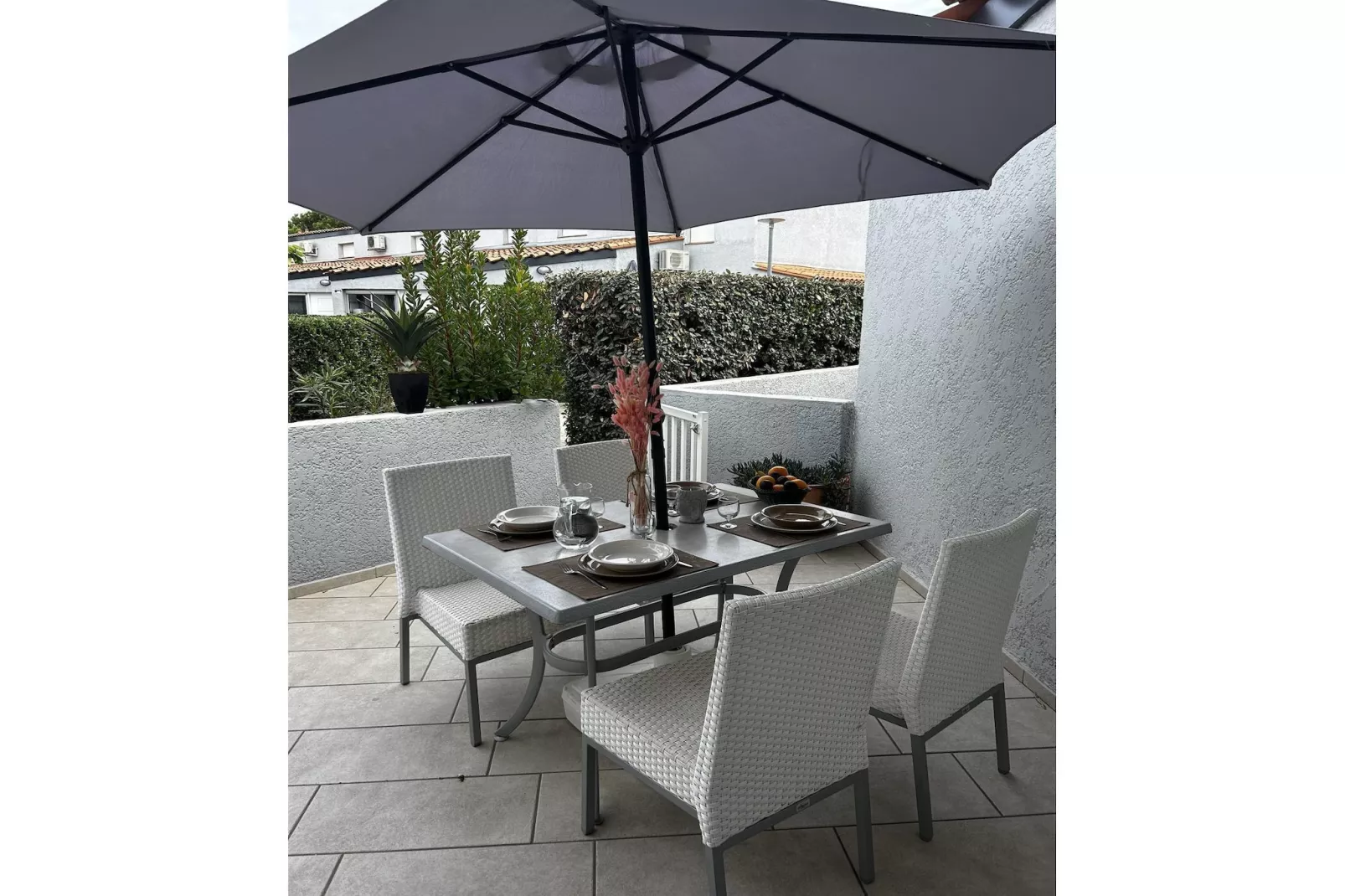 Les Jardins de Neptune MAISONNETTE DUPLEX 4/6 pers CLIMATISÉE OTA - Terrasbalkon