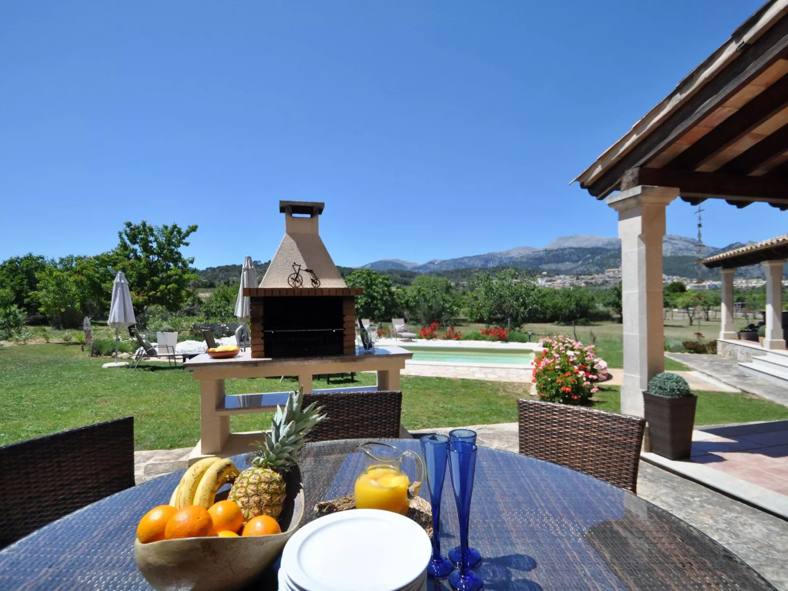 Villa SON RUBI en Selva (Serra de Tramuntana) con barbacoa y piscina privada- V - Buiten