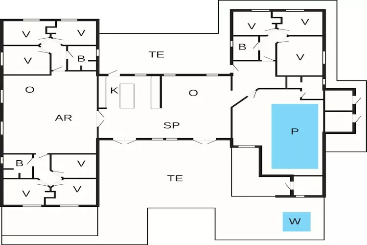 5 sterren vakantie huis in Idestrup - Plattegrond