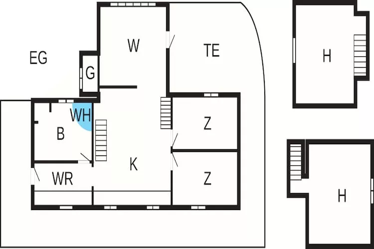 Gezellig vakantiehuis nabij Limfjorden - Plattegrond