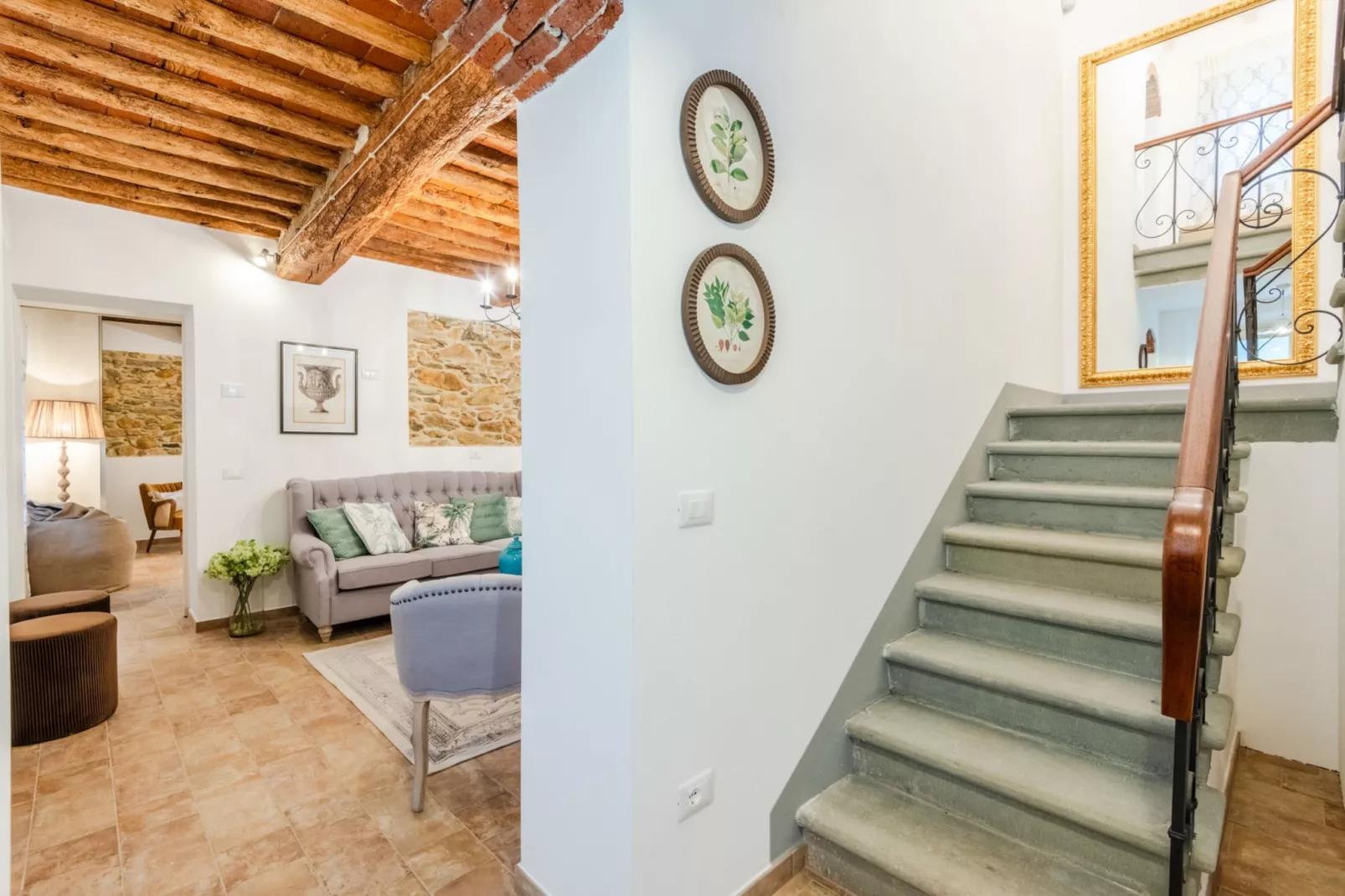 Molino Giusti Farmhouse - Woonkamer