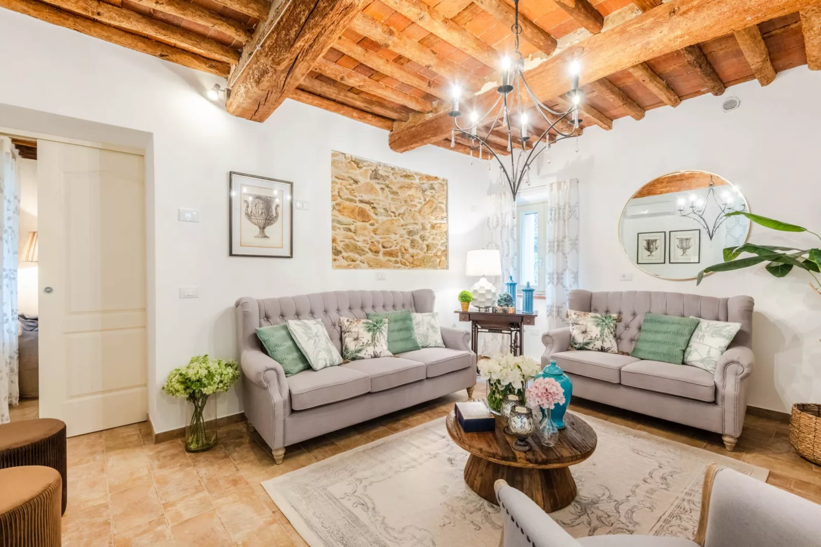 Molino Giusti Farmhouse - Woonkamer
