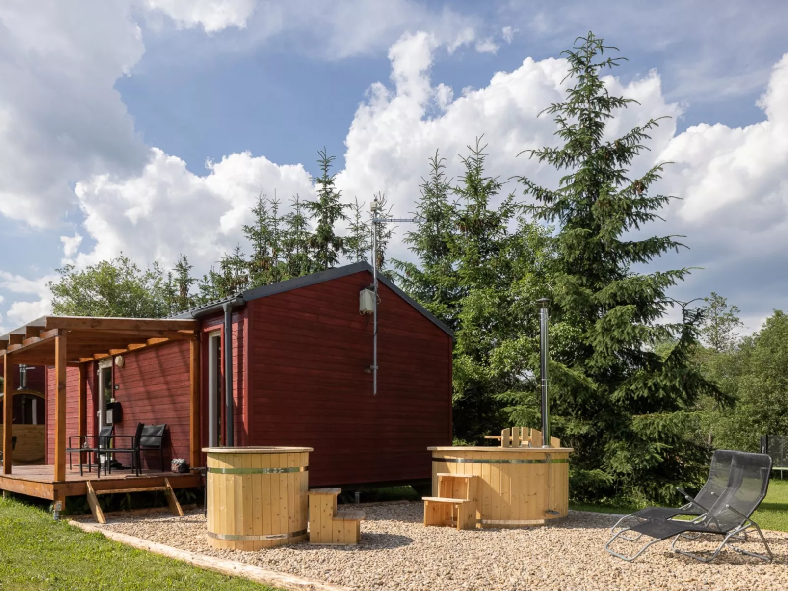 Pod Liščím kopcem 2+2 hot tube-Buiten