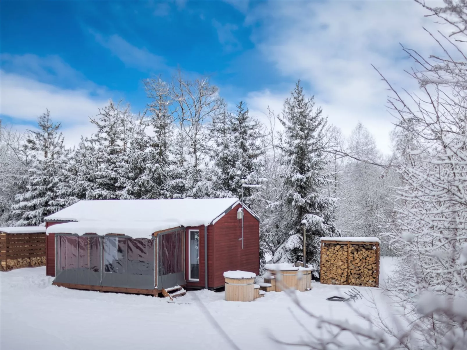 Pod Liščím kopcem 2+2 hot tube-Buiten