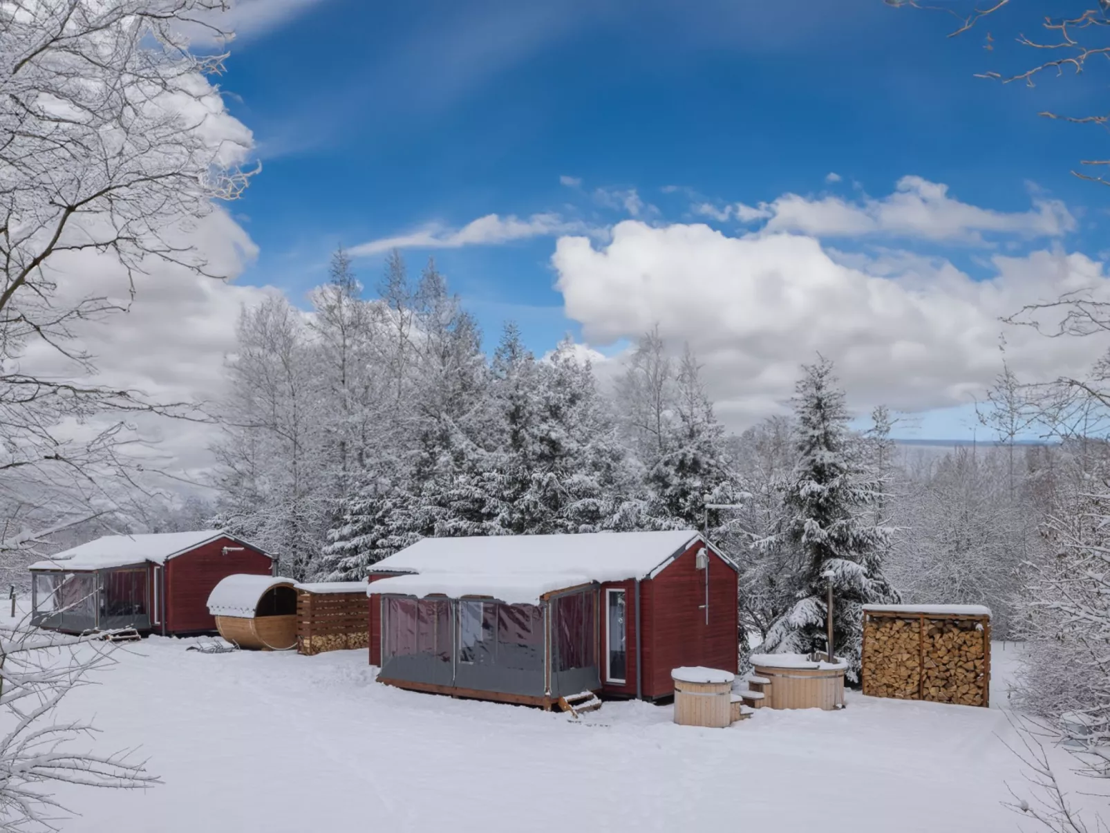 Pod Liščím kopcem 2+2 hot tube-Buiten