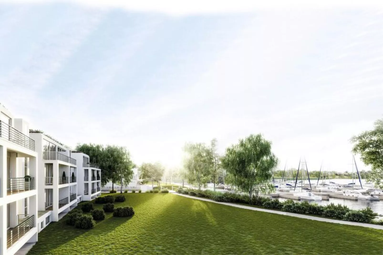 Apartments im MAREMÜRITZ Yachthafen Resort & Spa / Aurora Müritzblick 2 Personen-Buitenkant zomer