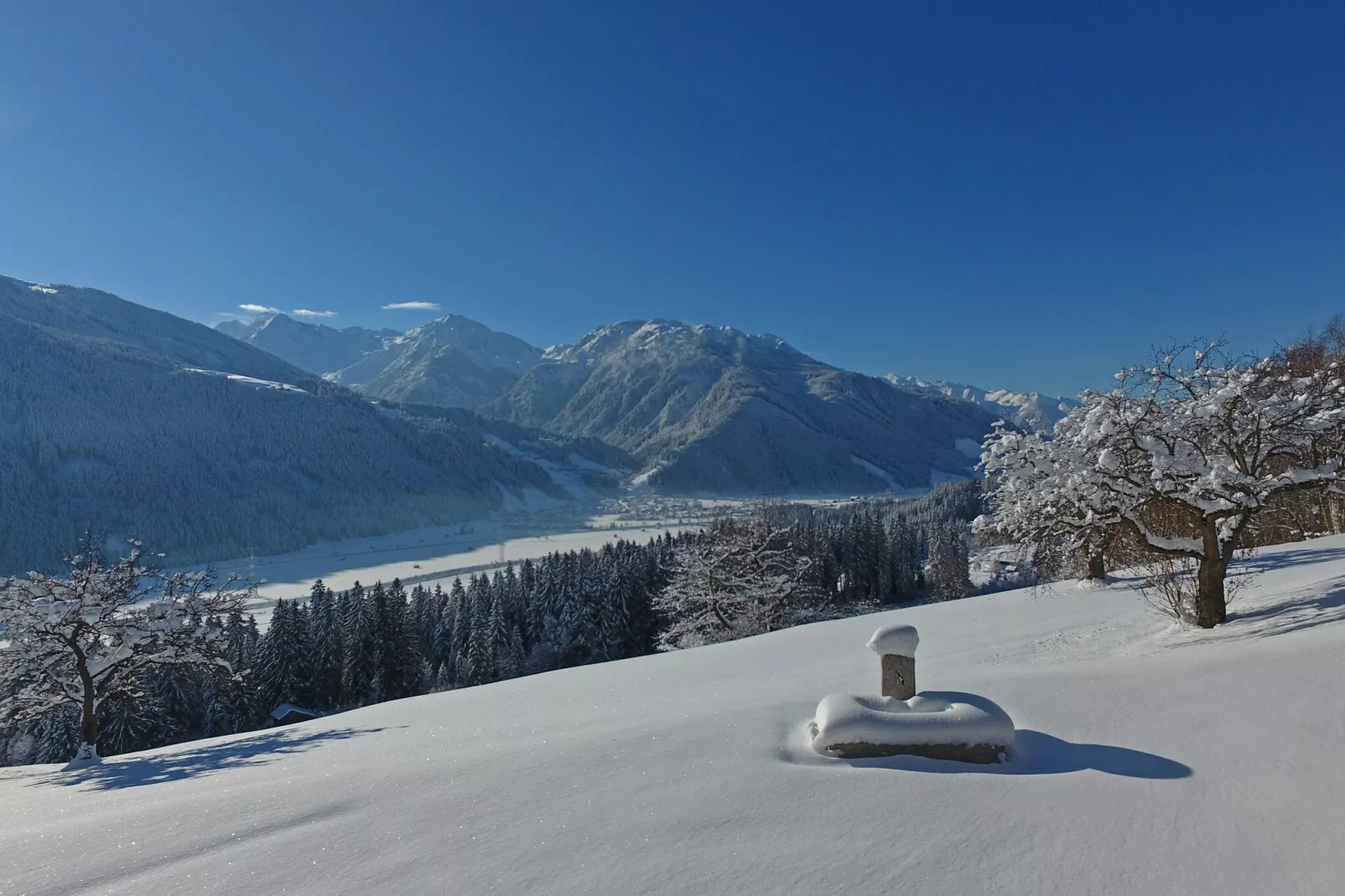 Gut Vorderstallberg-Uitzicht winter