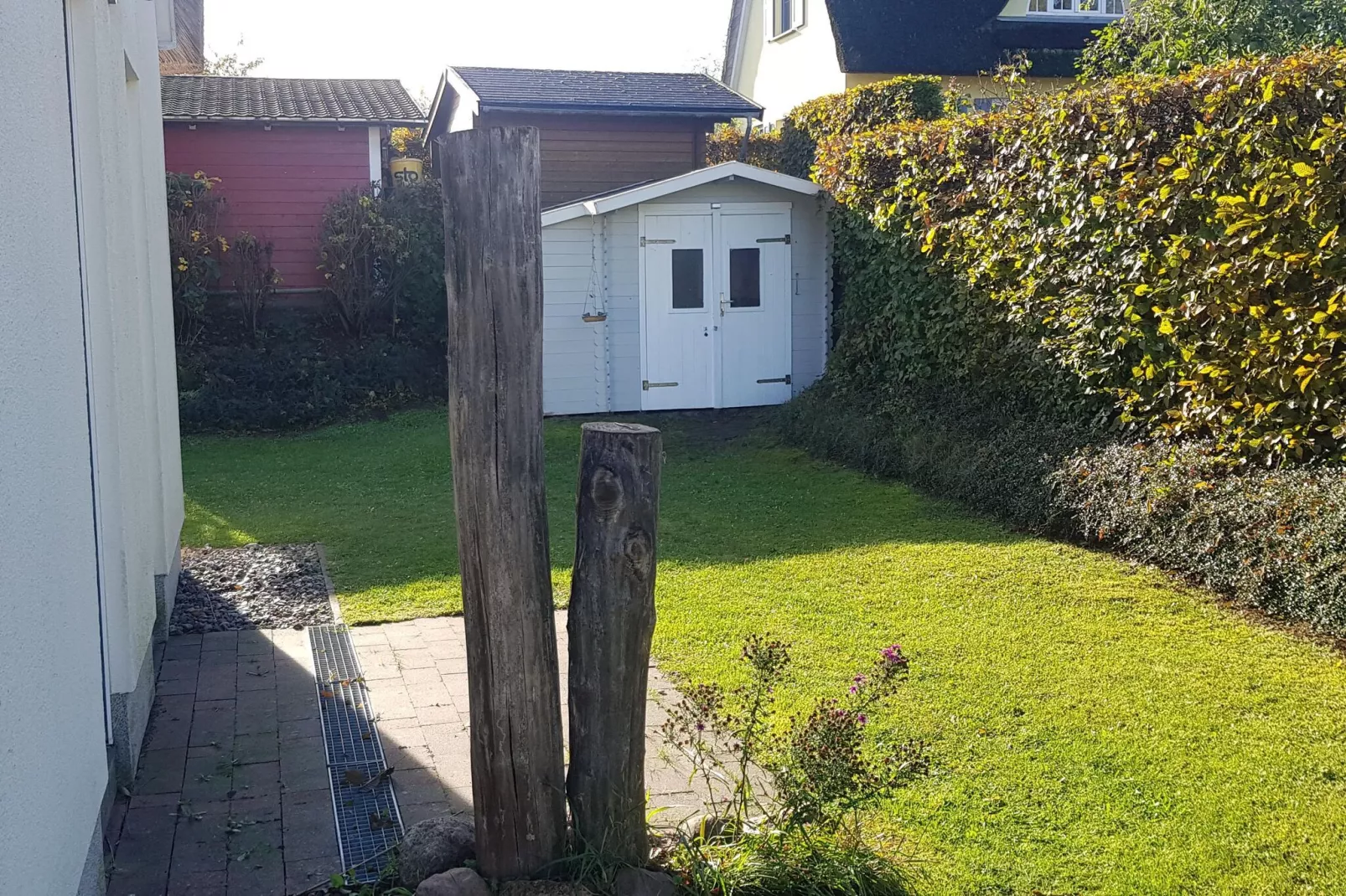 Ferienhaus Reetglück Wohlenberg-Tuinen zomer