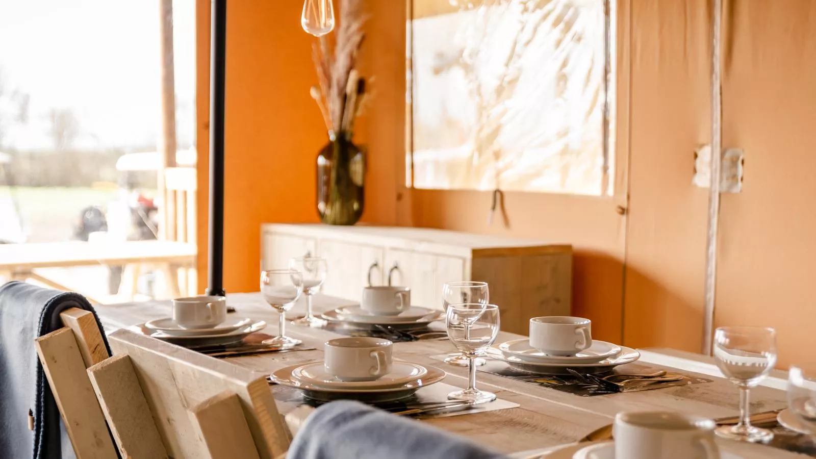 Glamping Lodge-Eetkamer