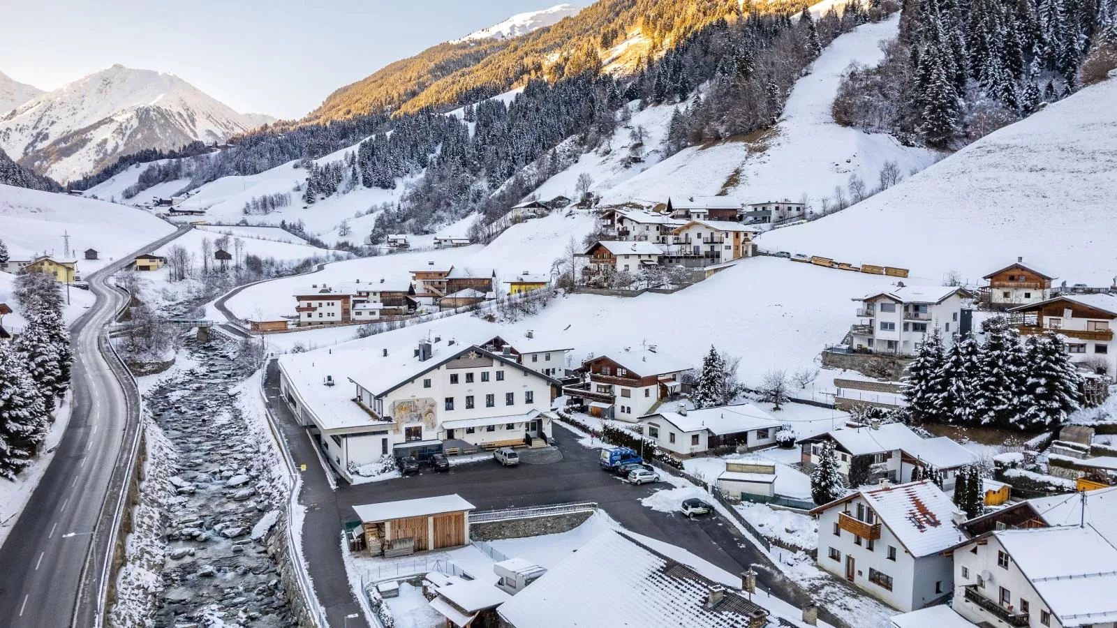 Chalet Bergglück-Gebied winter 1km