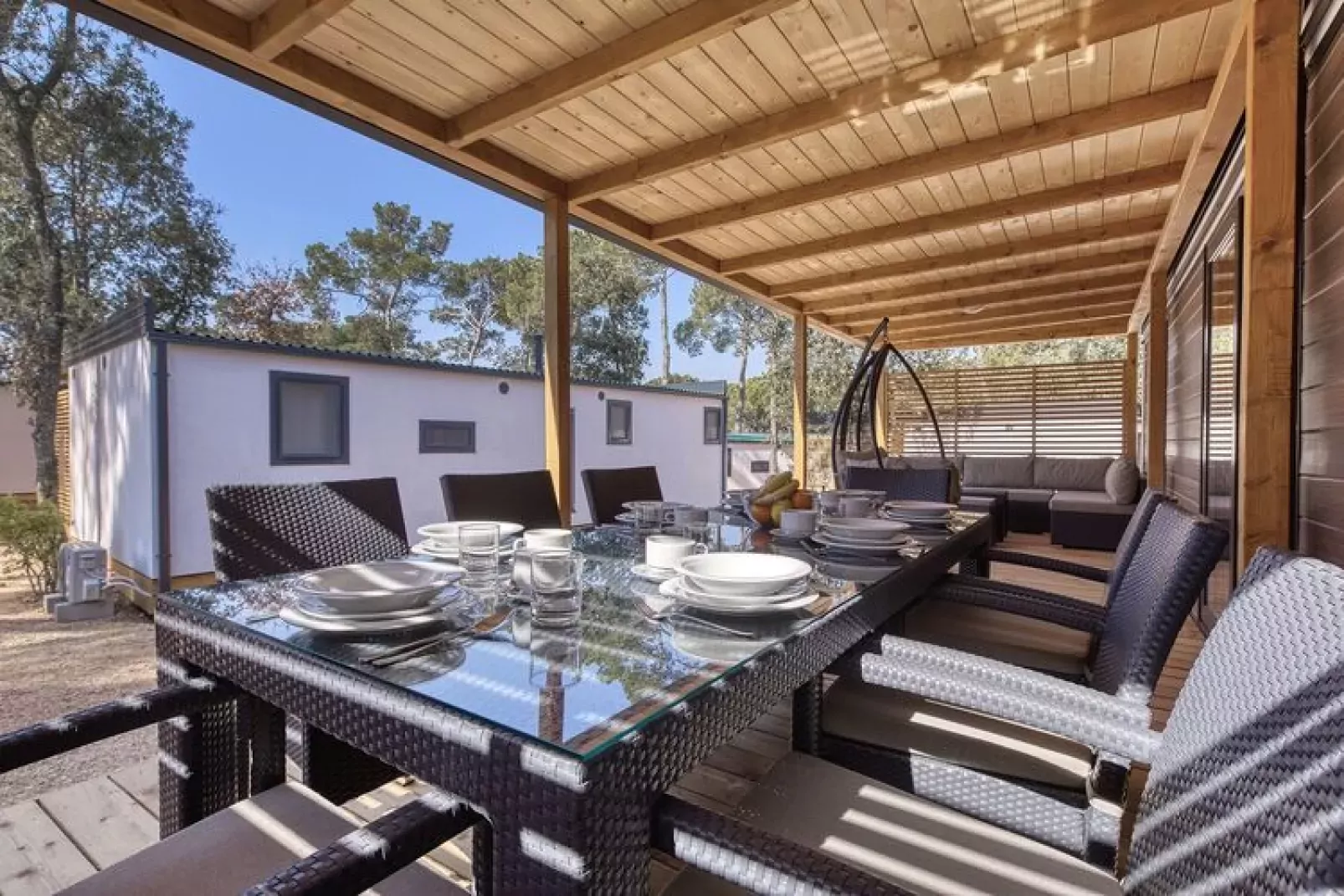Mobile Homes in Camping Park Soline - Biograd - Type Glamping Family Deluxe-Buitenkant zomer