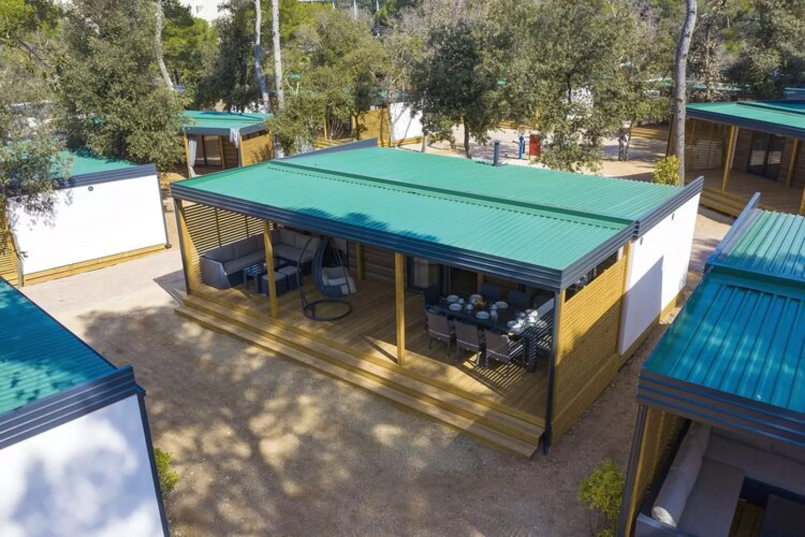 Mobile Homes in Camping Park Soline - Biograd - Type Glamping Family Deluxe-Buitenkant zomer