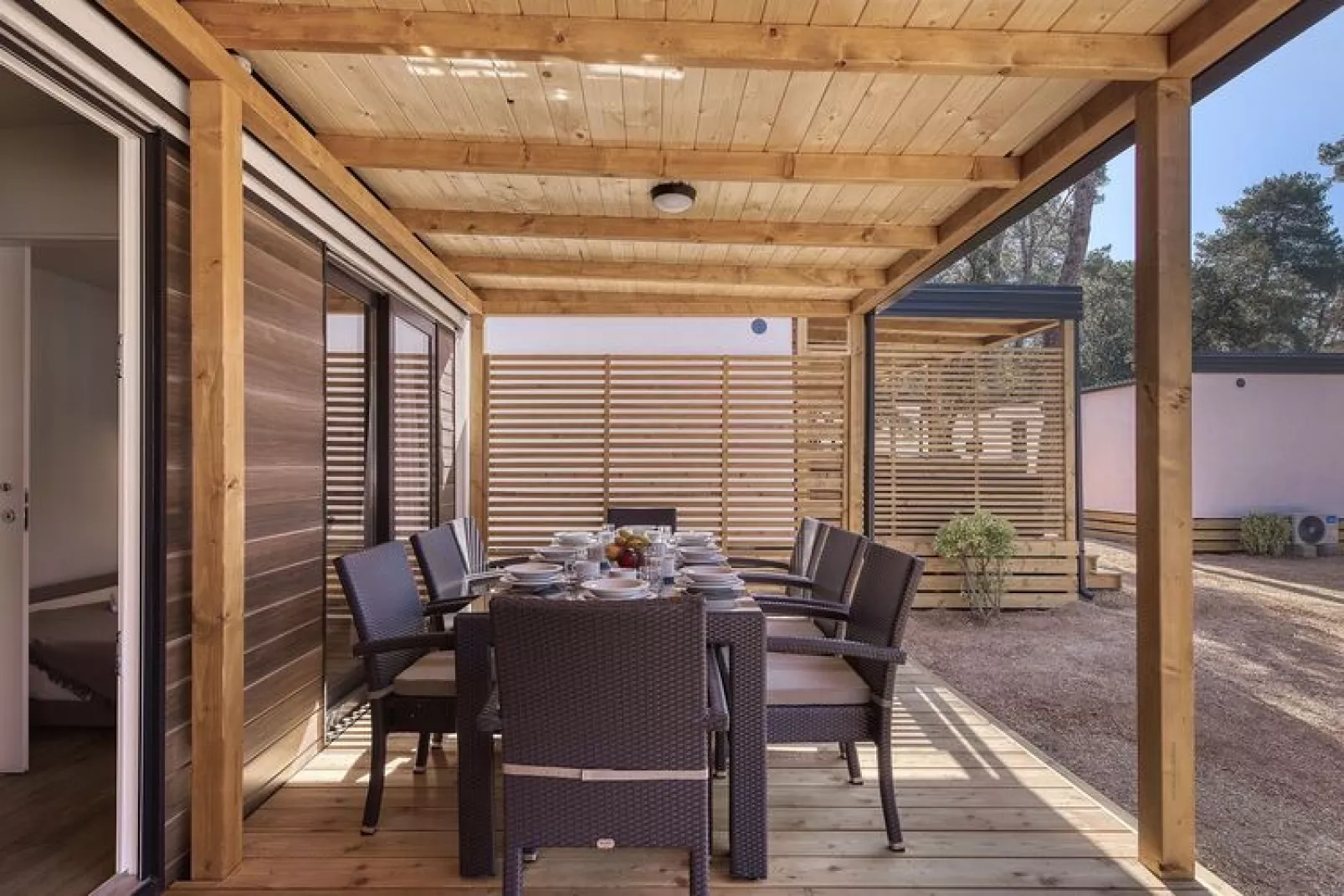 Mobile Homes in Camping Park Soline - Biograd - Type Glamping Family Deluxe-Terrasbalkon