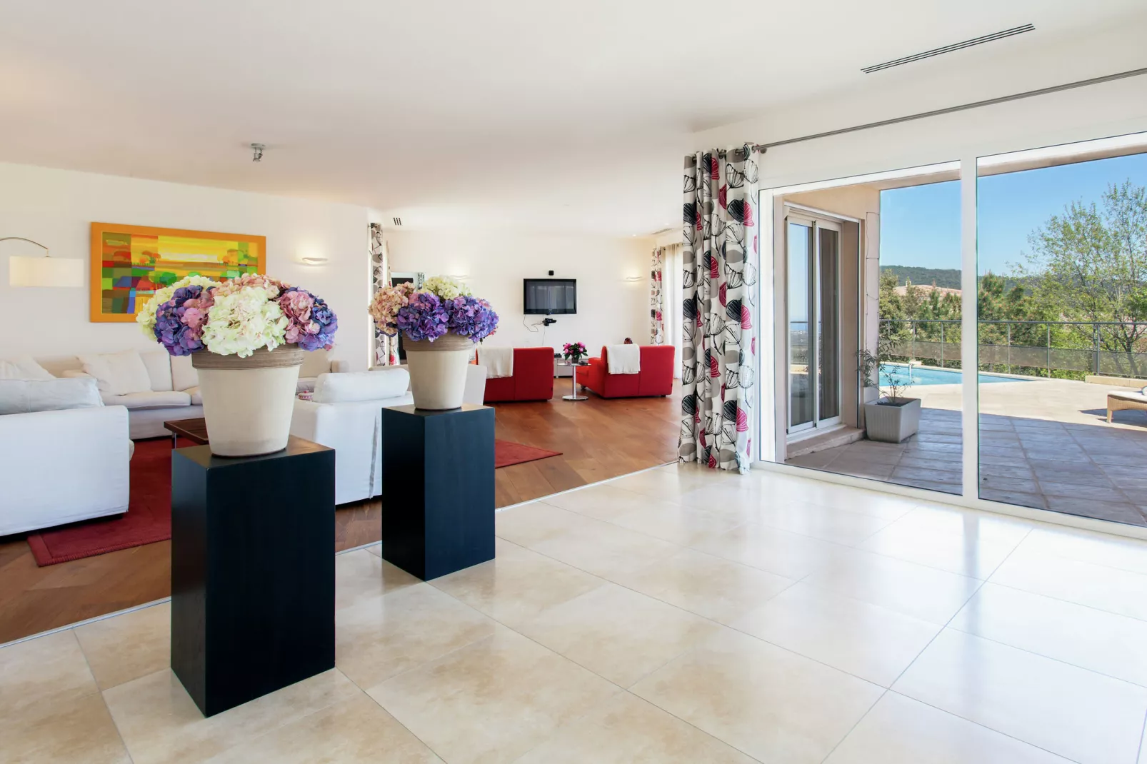 Villa le Mareret-Woonkamer