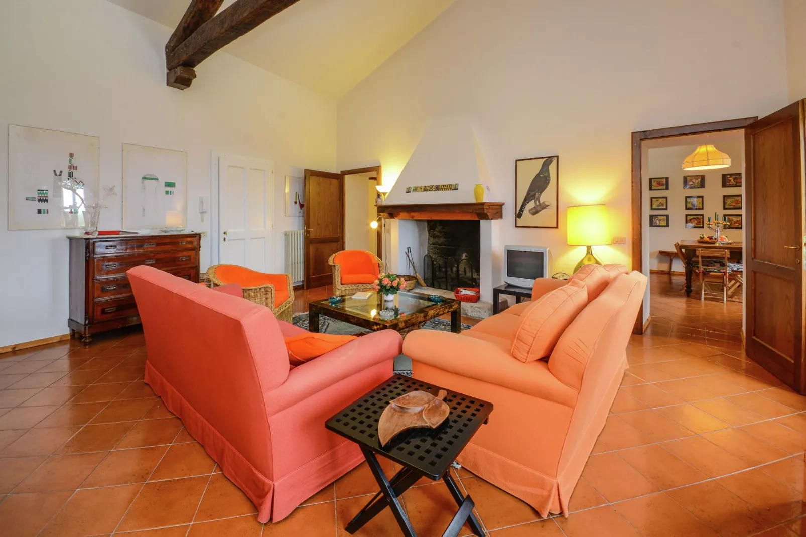 Landelijke villa in Emilia-Romagna met adembenemend uitzicht-Woonkamer