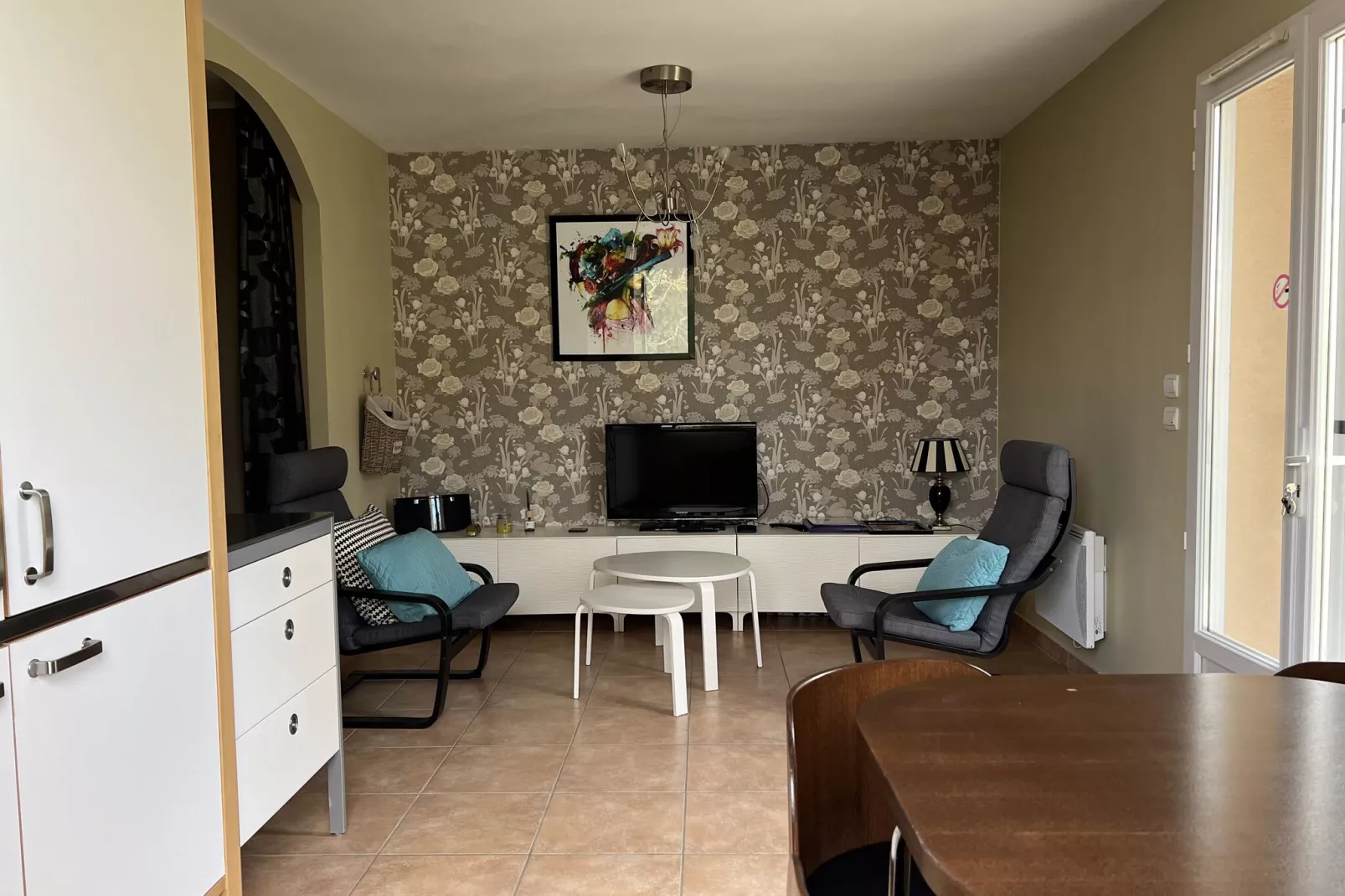 Maison mitoyenne avec piscine-Woonkamer