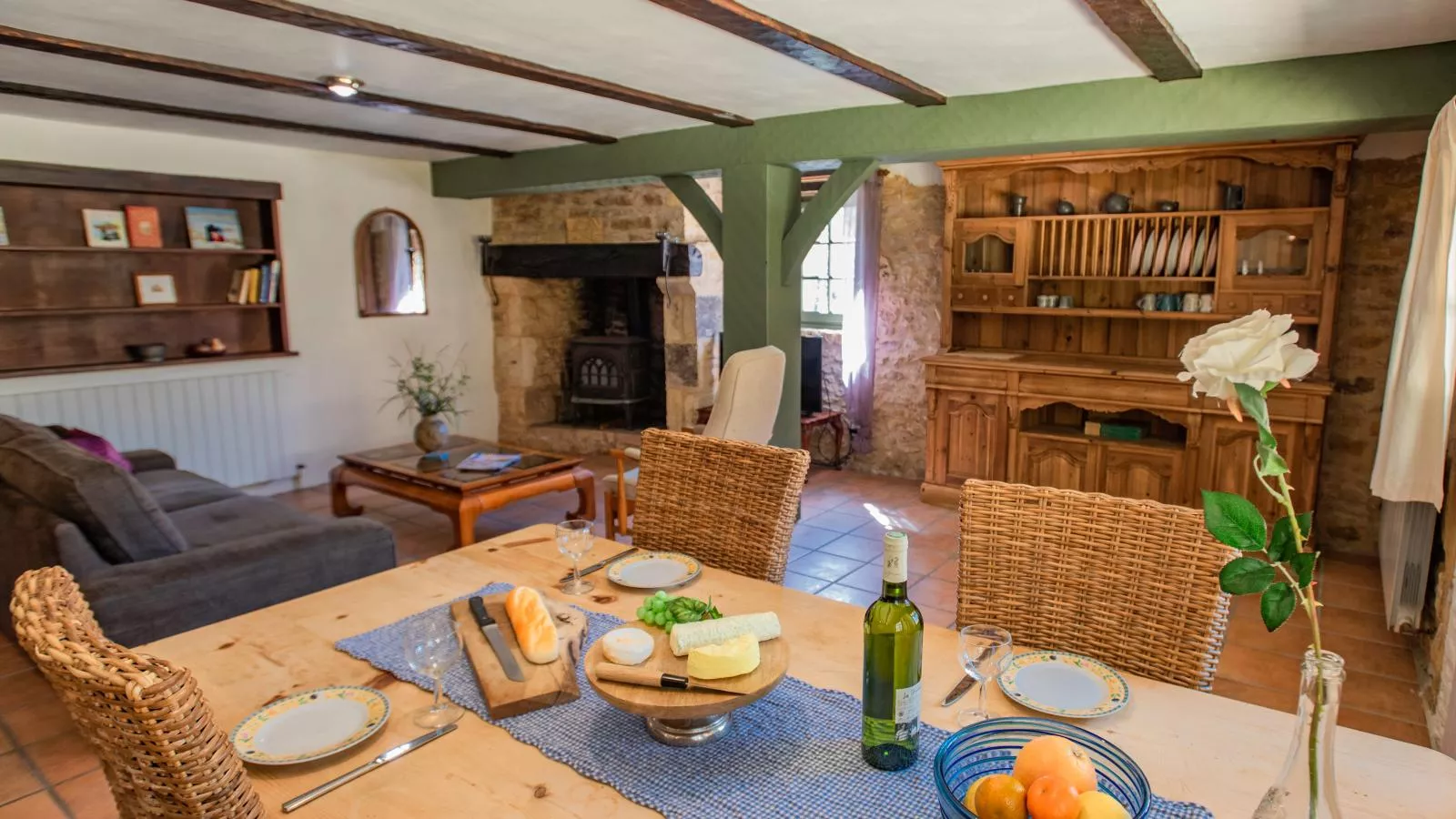 Gite Cottage-Woonkamer