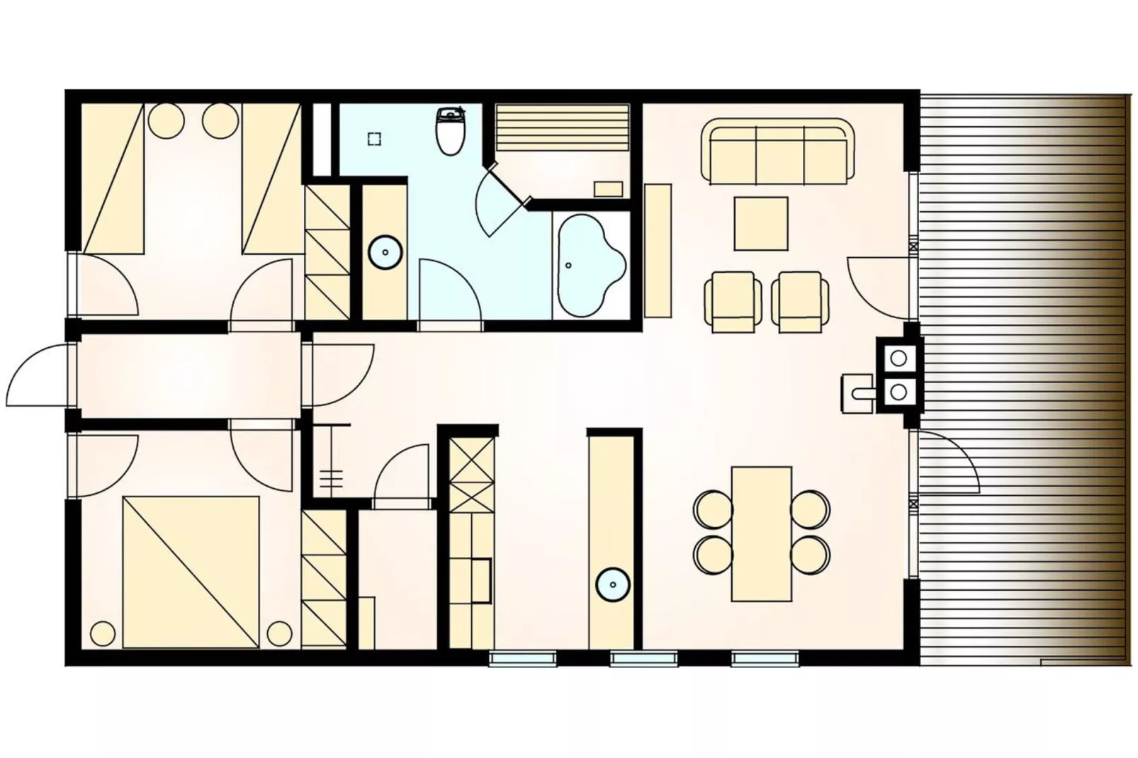 Ferienwohnung Alsen im Schlosspark-Plattegrond