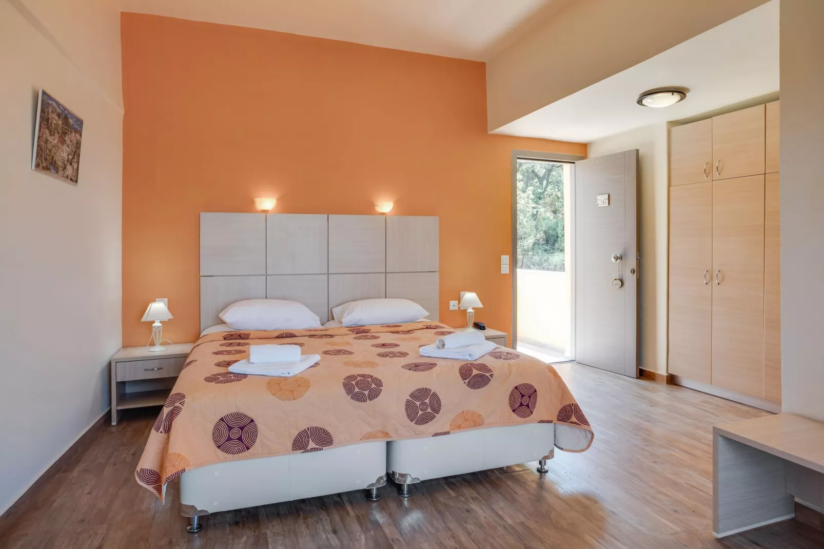 Gezellige studio op Lesbos met zwembad-Slaapkamer