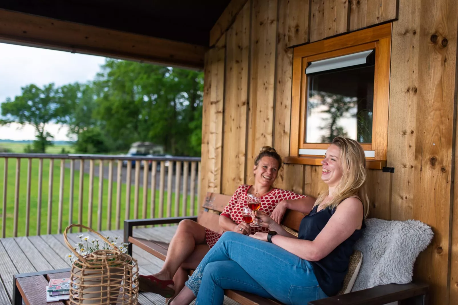 Sfeervolle Acker Lodge B-Terrasbalkon