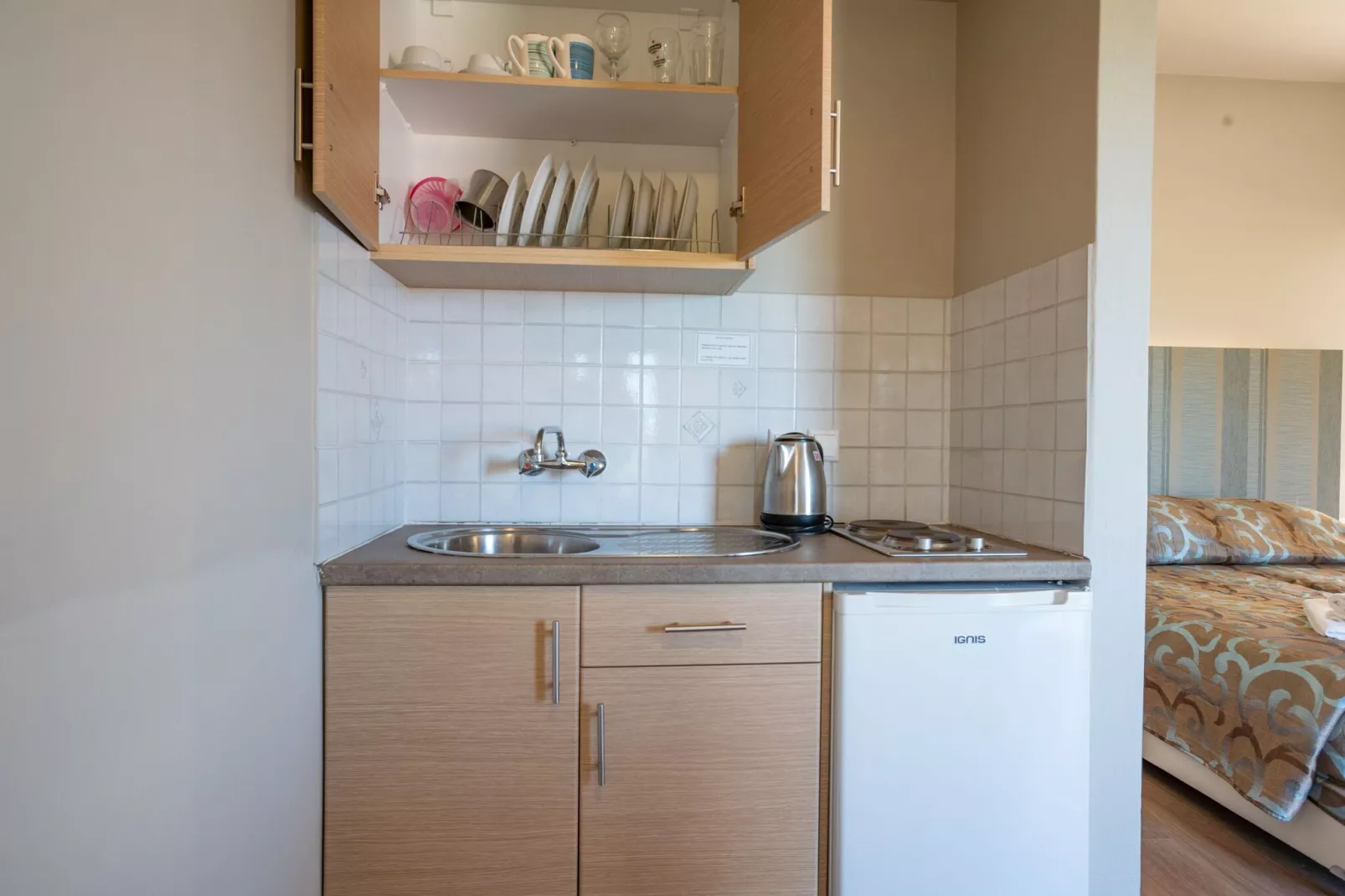 Fijne studio op Lesbos met een balkon-Keuken