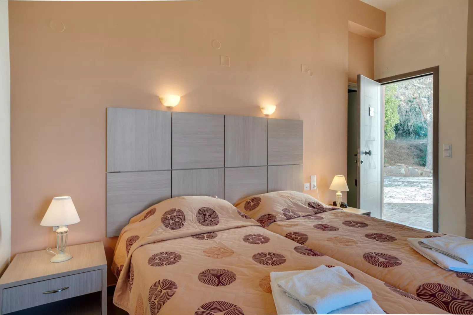Aantrekkelijke studio op Lesbos met een balkon-Slaapkamer