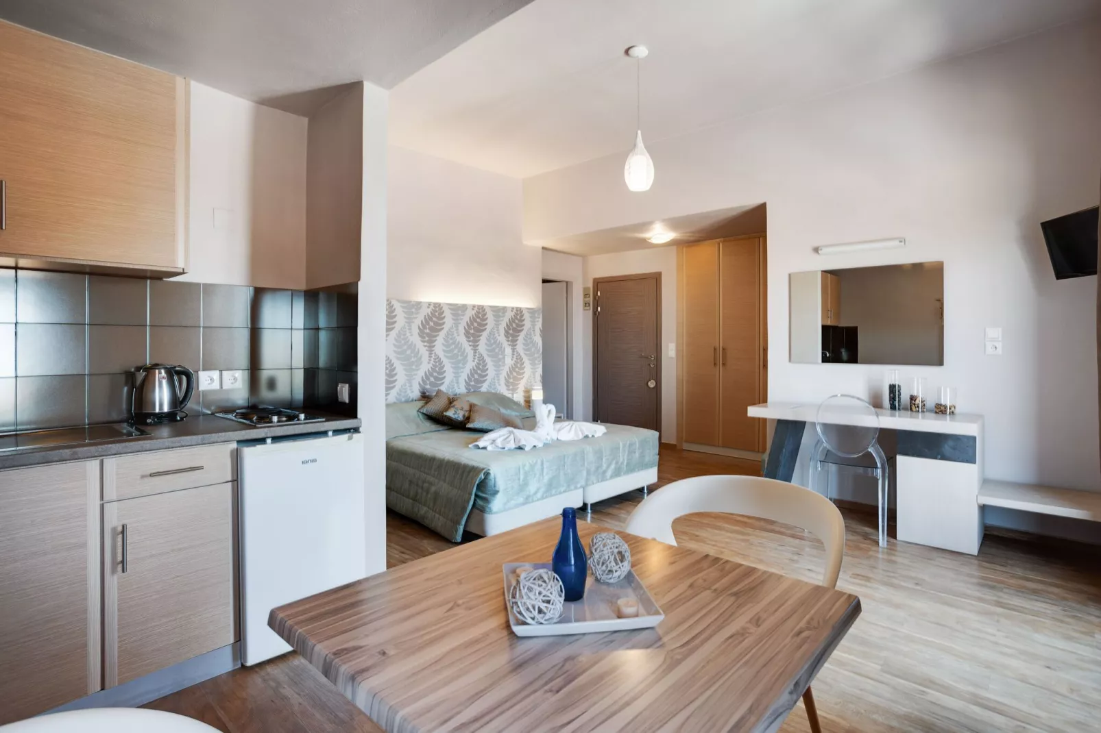 Charmante studio op Lesbos met een balkon-Keuken