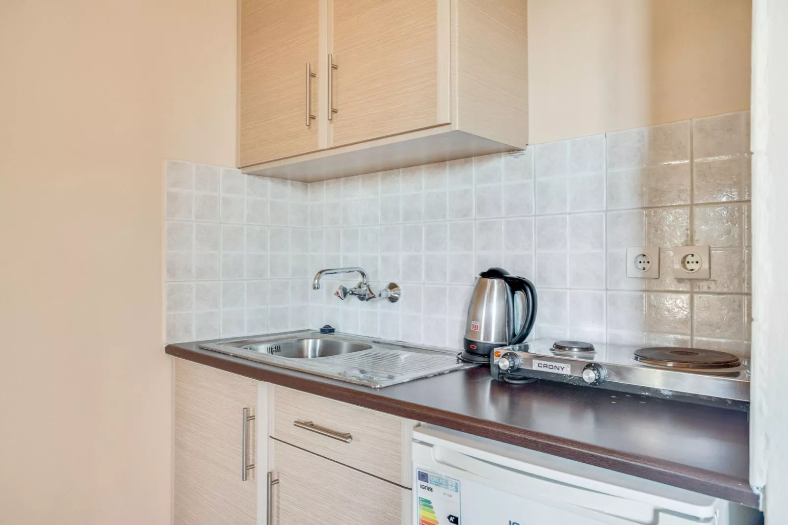 Sfeervolle studio op Lesbos met een balkon-Keuken