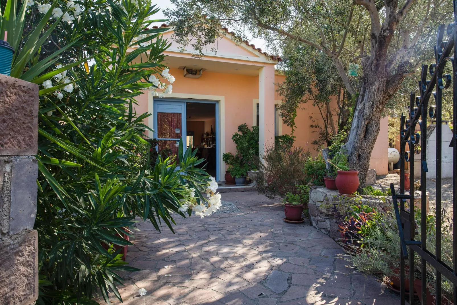 Comfortabele studio op Lesbos met een balkon-Buitenkant zomer