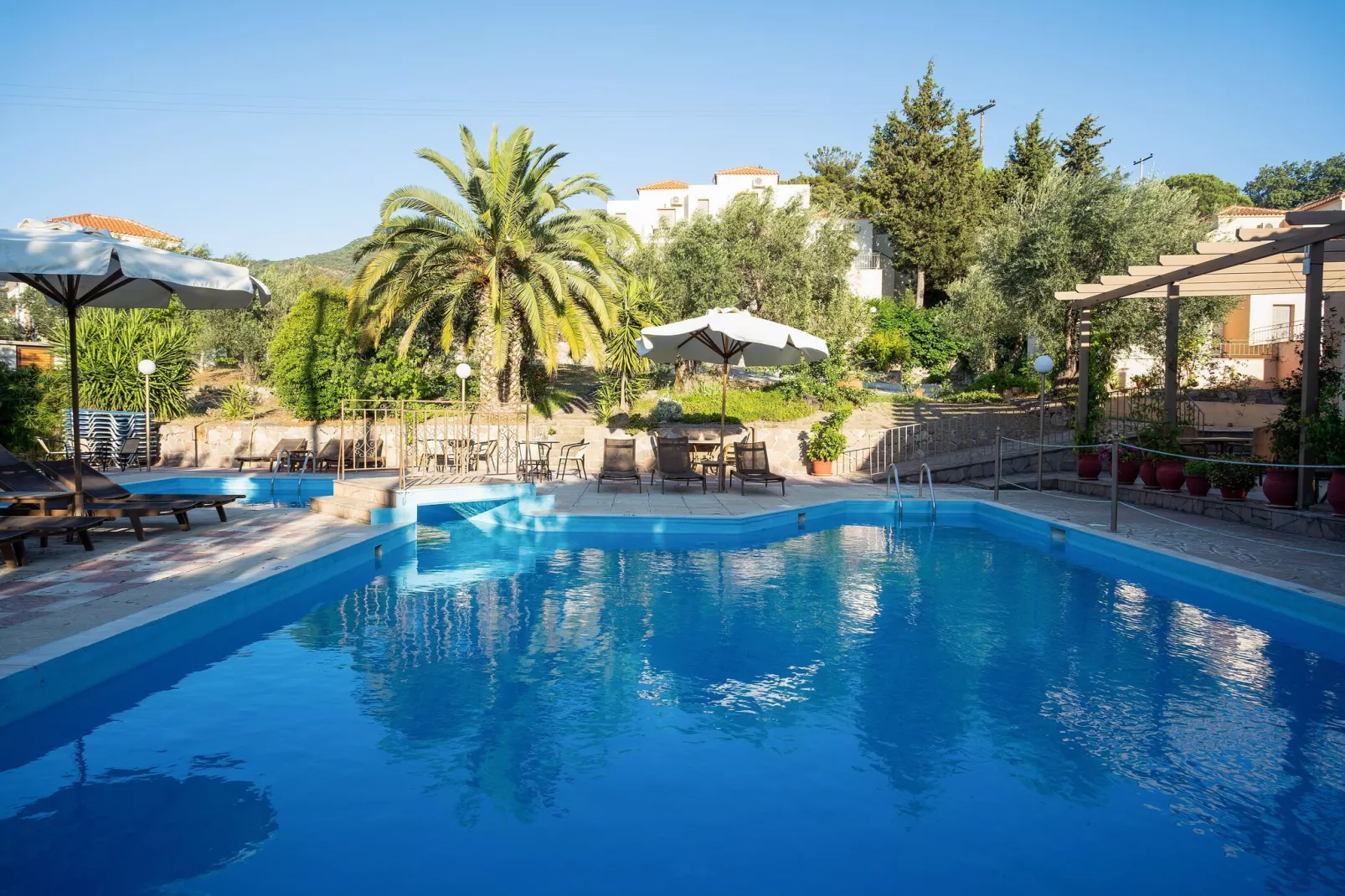 Comfortabele studio op Lesbos met een balkon-Zwembad
