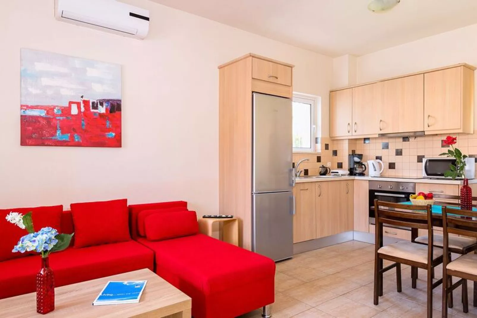 Villas Azure Beach Nopigia 3-bedroom-villa - 100 sqm with sharing pool-Woonkamer